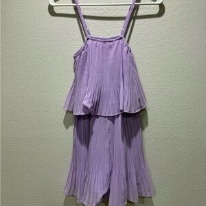 Lavender Pleated Romper